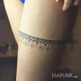 Tattoo Minimalist design on the leg motif: other