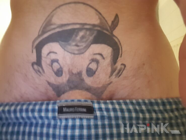 Tattoo Pinokio in characters motif intimate