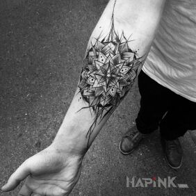 Tattoo Mandala on the forearm motif: mandalas