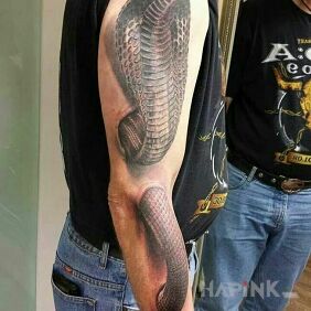 Tattoo Cobra 3D on the forearm motif: animals style: realistic