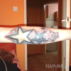 Tattoo Celebrity starlets on the forearm