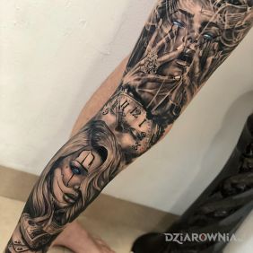 Tatuaż Petarda na łydce motyw: przedmioty styl: realistyczne