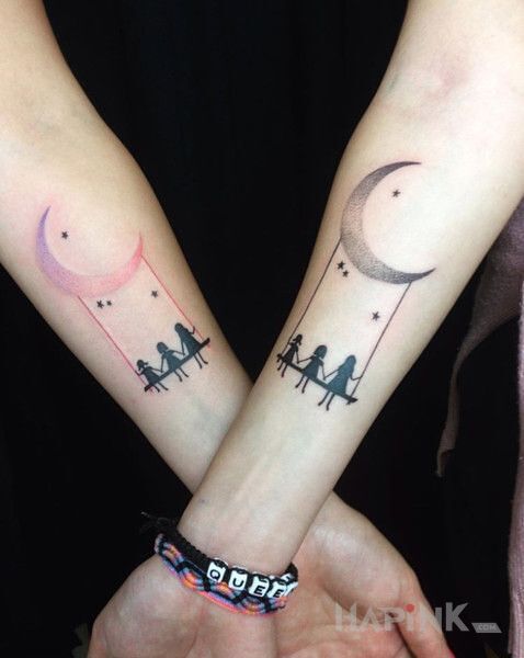 Tattoo Rodzinny tatuaż in Love motif and graphic / illustrative style on the forearm