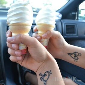 Tattoo Love, love on the wrist motif: Love