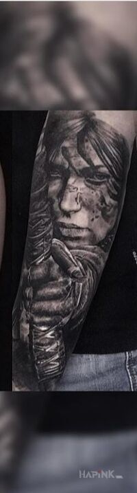 Tattoo Łuczniczka ☺️ in 3D motif and realistic style on the forearm