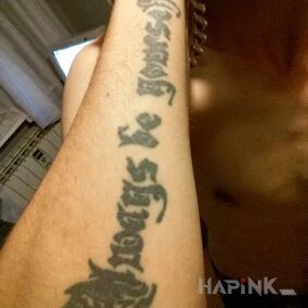 Tattoo Always be yourself on the forearm motif: lettering