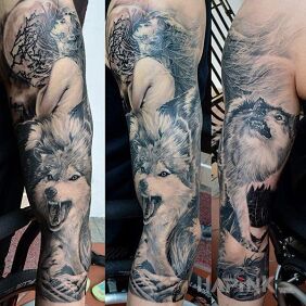 Tattoo The power of the full on the forearm motif: sleeves