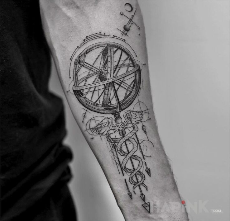 Tattoo Niewiadomo co in other motif on the forearm