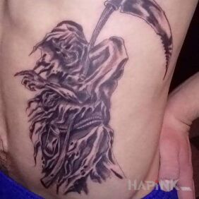 Tattoo Costume. on the ribs motif: demons