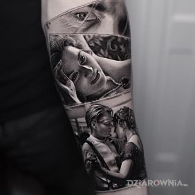 Tatuaż Titanic na przedramieniu motyw: 3D styl: realistyczne