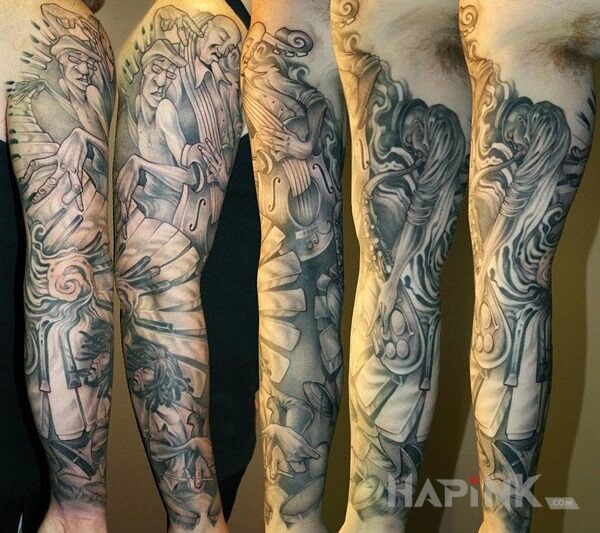 Tattoo Motyw muzyczny in sleeves motif on the forearm