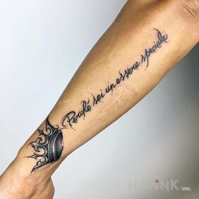 Tattoo You are someone special on the forearm motif: objects style: graphic / illustrative