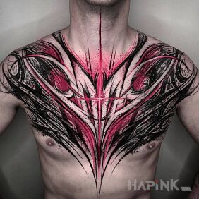 Tattoo Sharp finish :D on the collarbone motif: dark