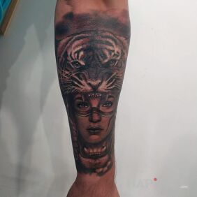 Tattoo New acquisition :) on the forearm motif: faces style: realistic
