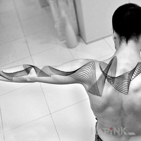 Tattoo Fale z lini in other motif and contour / linework style on the forearm