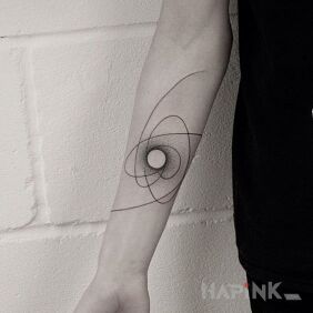 Tattoo Circle on the forearm motif: other style: minimalistic