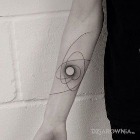 Tatuaż Okrąg na przedramieniu motyw: pozostałe styl: minimalistyczne
