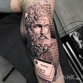 Tattoo Art not found on the upper arm motif: 3D style: realistic