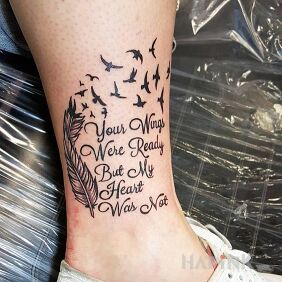 Tattoo Who was ready and who was not near the ankle motif: animals style: graphic / illustrative