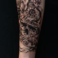 Wycena tatuażu - Wycena tatuażu czaszka z napisem