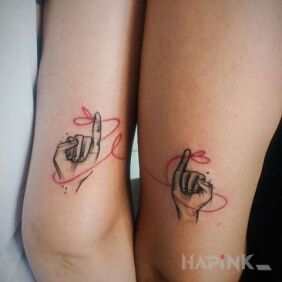 Tattoo Paluszek on the upper arm motif: black and gray style: graphic / illustrative