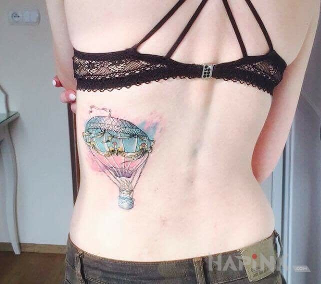 Tattoo Balon in other motif on the back