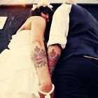 Nowożeńcy z tatuażami