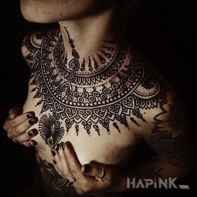 Tattoo Stylish around the neck on the neck motif: ornaments style: contour / linework