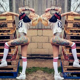 Tattoo Colorful madness on the leg motif: sleeves