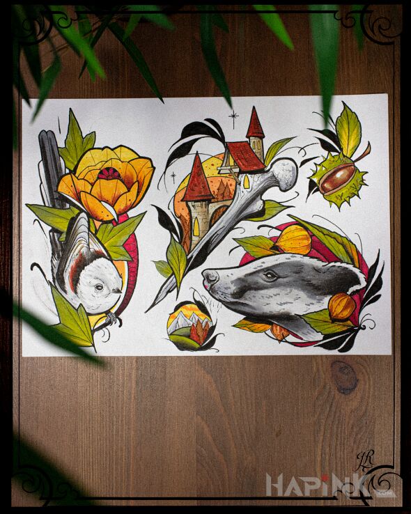 Designs wzory do zgarnięcia - neo-traditional