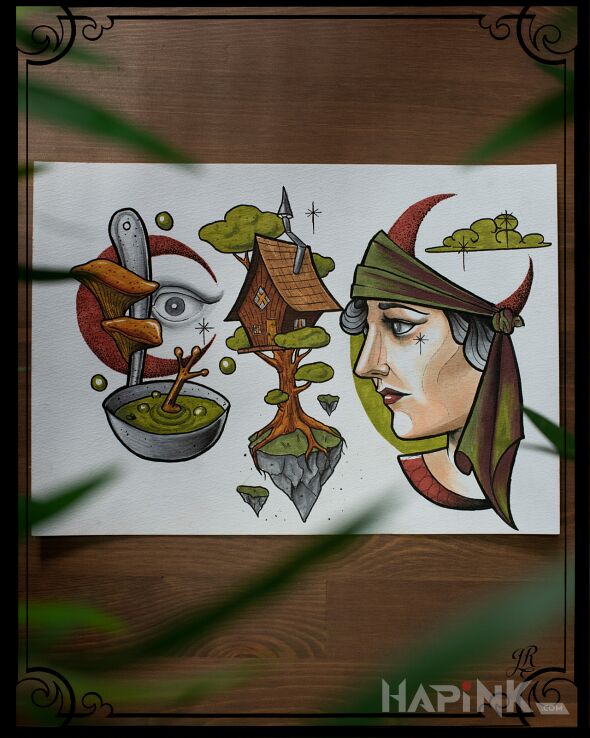 Designs wzory do zgarnięcia - neo-traditional