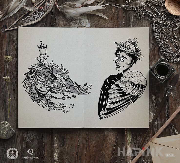 Designs leśna rodzinka - graphic / illustrative