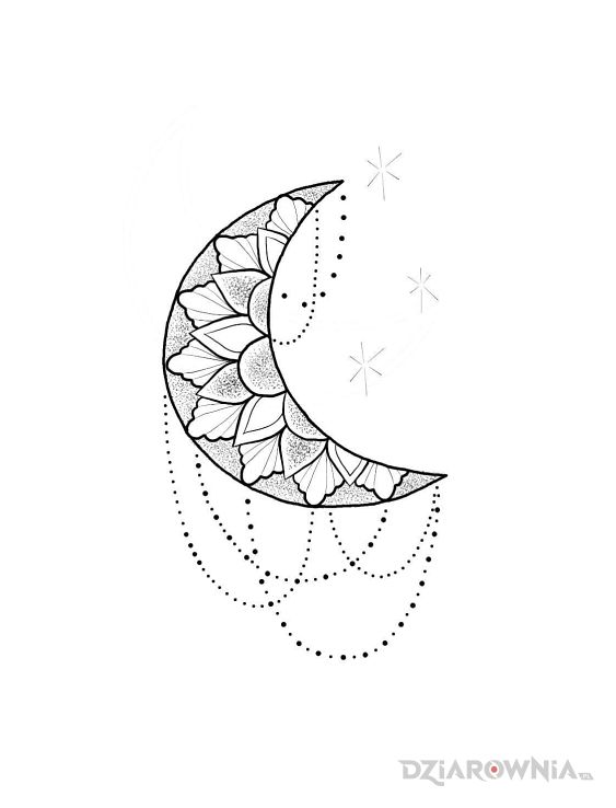 Wzór księżyc - graficzne / ilustracyjne