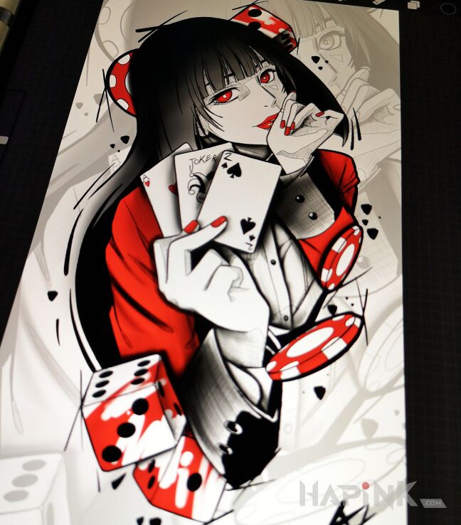 Designs yumeko jabami - dotwork