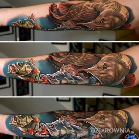 Tatuaż Pasja :) na przedramieniu motyw: 3D styl: realistyczne