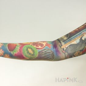 Tattoo Ratatouille - sleeve on the forearm motif: characters style: cartoon / comic book