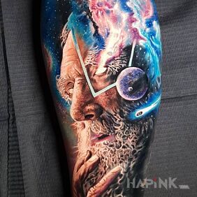 Tattoo Tattoo out of this world on the forearm motif: cosmos style: realistic