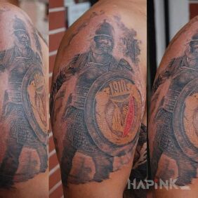 Tattoo Warrior on the upper arm motif: 3D