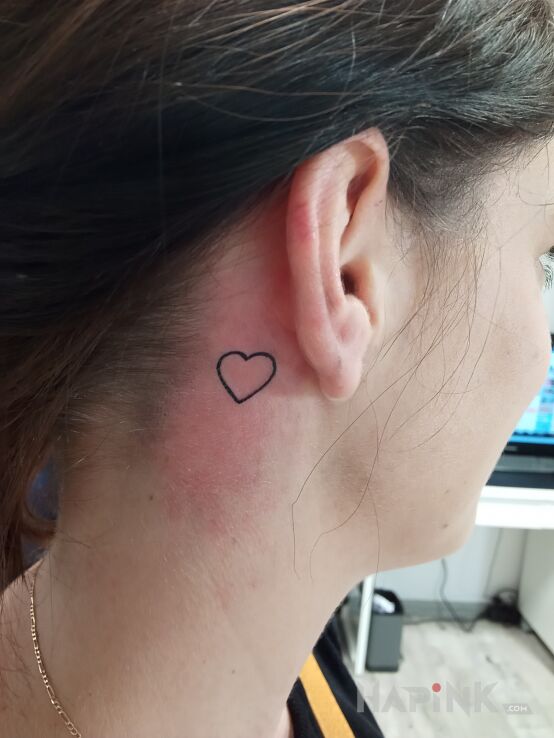 Tattoo Moje maleństwo ? in other motif and minimalistic style behind the ear