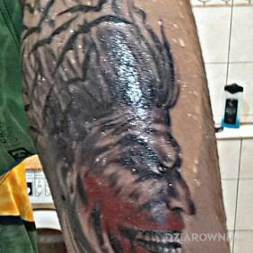 Tatuaż Joker na łydce motyw: postacie