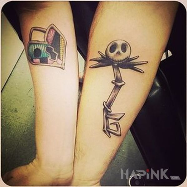 Tattoo Humorystycznie in Love motif on the forearm