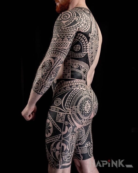 Tattoo Polinezyjska perfekcja in sleeves motif and Polynesian style on the forearm