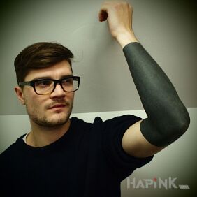 Tattoo Full forearm in black on the forearm motif: other style: blackwork / blackout