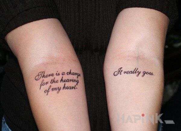 Tattoo Na przedramieniu in lettering motif on the forearm
