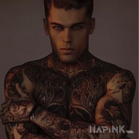 Tattoo Pretty face on the forearm motif: black and gray style: realistic