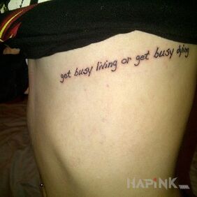 Tattoo Decide for yourself on the ribs motif: lettering