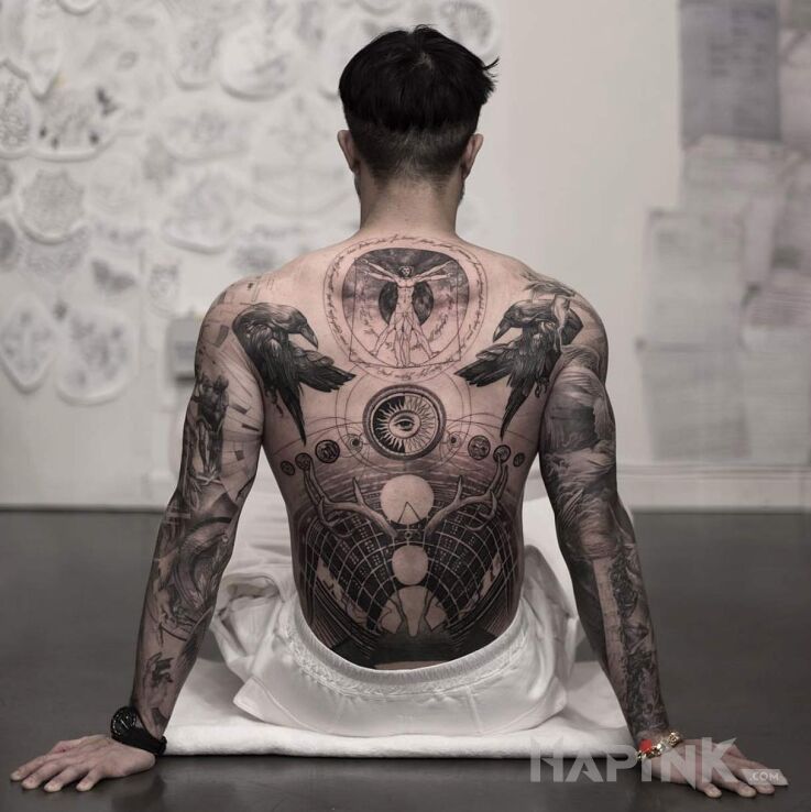 Tattoo Zajebiste plecy in characters motif and graphic / illustrative style on the forearm