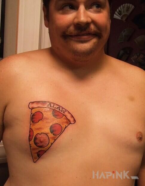 Tattoo Pyszne salami xD in funny motif and graphic / illustrative style on the chest