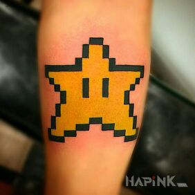 Tattoo Little Star on the forearm motif: colorful style: graphic / illustrative