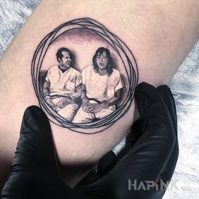 Tattoo A scene from the movie on the forearm motif: characters